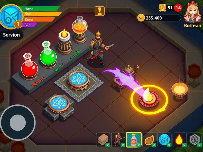 Powerful Potioners gameplay screenshot showing potion crafting interface